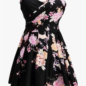 Cocopear Floral Black Boyshort Swim Dress